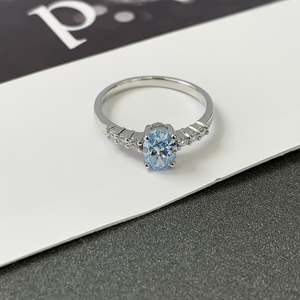 Bague de fiançailles solitaire en diamant de laboratoire, pavée, forme ovale, 1,20 carat, couleur EF, clarté VS, certifiée IGI - Product Image 2