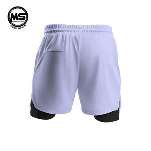 กางเกงขาสั้นออกกำลังกายผ้าสแปนเด็กซ์สำหรับผู้ชายกางเกงขาสั้นออกกำลังกายแบบลำลองเป็นมิตรกับสิ่งแวดล้อมลายถนนสูงสำหรับฤดูร้อน - Product Image 2