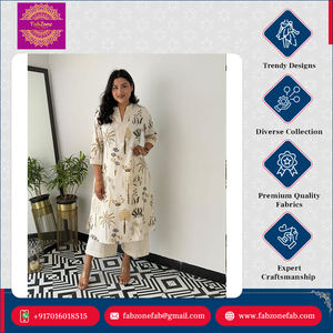 Qualité exceptionnelle femmes à la mode Occasion spéciale broderie traditionnelle coupe régulière Poly rayonne Kurti Palazzo ensemble fait - Product Image 4