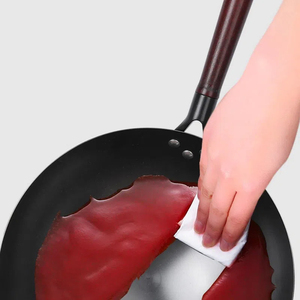 Truyền Thống Nhà Bếp Đồ Nấu Nướng Trung Quốc Bếp Gas Chảo Sắt Không Dính Nấu Ăn Chảo Pan Với Gỗ Xử Lý - Product Image 2
