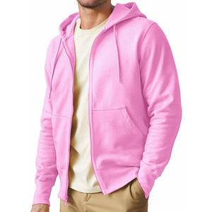 Sudadera con capucha con cremallera completa personalizada para hombre, proveedor OEM, marca de logotipo de Material suave y etiqueta privada para gimnasio y ropa de calle - Product Image 1