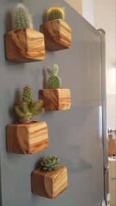 Pot de fleurs en bois extérieur souhaitant bien jardinière arrière-cour décor de jardin jardinières créatives en bois écorce de sapin pots de fleurs jardin - Product Image 3