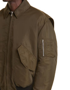 Chaqueta Bomber de vuelo MA1 personalizada para hombre, chaquetas de nailon satinado con cuello redondo, chaquetas Bomber de sublimación personalizadas para hombre - Product Image 6