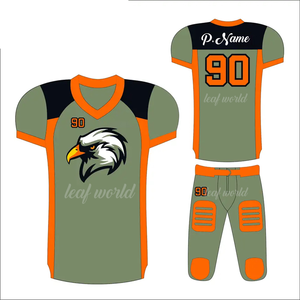 2023 maillots de Football américains personnalisés en sergé meilleure offre de gros d'usine XL grande taille sport respirant imprimé pour les garçons - Product Image 1