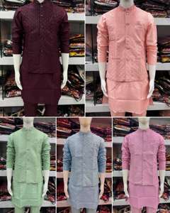 Premium Quality Elastic Waist Heavy Banglori Silk <b>Mens</b> <b>Kurta</b> With Both Side Pocket Available at Affordable Price - Product Image 2