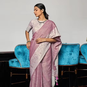 Astita Designer Linen Looms Vol. 2 Sarees de algodón al por mayor en Delhi Ropa india y pakistaní - Product Image 3