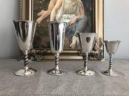 Vintage Brass <b>Wine</b> <b>Goblet</b> Engraved Handmade Chalice Metal Drinking Cup Antique Style Barware Wedding Gift Classic Tableware - Product Image 4