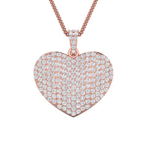 Rikhava Premium Quality Heart Pattern Diamond Pendant Venta caliente Encantos de moda para damas Idea de regalo de boda perfecta - Product Image 2