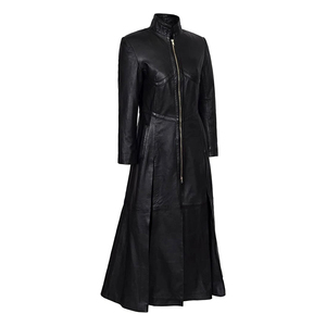 Abrigo largo de lana de color liso, moderno, para otoño e invierno, para mujer, talla grande, con forro de piel sintética antiarrugas. - Product Image 3