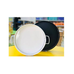 Organisateur de cuisine Plateau de service à thé et à café avec poignées Plateau de service alimentaire noir pour fournisseurs en gros à bas prix - Product Image 4