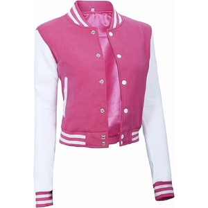 Kandari Sports Unisex Custom Crew Neck Pullover Baseball Varsity Jacket 100% Cotton Woolen Embroidery Front Winter <b>Coat</b> - Product Image 6