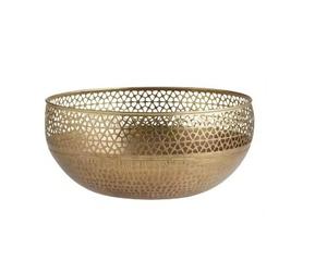 Tazón de servicio de metal de latón con acabado dorado, tazón de latón de forma redondeada, catering y cantinas, tazón de servidor de comida para bodas a bajo precio - Product Image 1