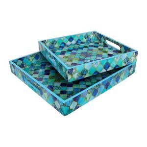 ถาดเสิร์ฟไม้ดีไซน์พิมพ์ลายออกแบบได้ตามที่ต้องการหรูหราถาดรองอย่างยั่งยืนเป็นมิตรต่อสิ่งแวดล้อมทำด้วยมือคุณภาพสูงสำหรับเป็นของขวัญของตกแต่งบ้าน - Product Image 1