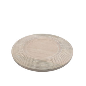 Vente en gros d'assiette ronde en bois plat de style classique plat de couleur naturelle pour le service et la vaisselle faits à la main - Product Image 2