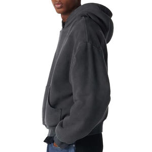 Sweat-shirt personnalisé de haute qualité, sweat-shirt lourd personnalisé pour homme, sweat-shirt en coton délavé à l'acide, sweat-shirt homme streetwear, coupe ample, court pour homme - Product Image 4