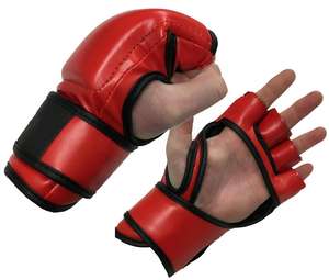 ถุงมือ MMA สำหรับมืออาชีพถุงมือชกมวยหนังครึ่งนิ้วฝึกต่อสู้ - Product Image 6