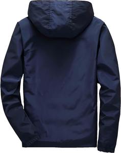 Chaquetas Cortavientos de Invierno para Hombre de Primera Calidad al por Mayor, Cuello Alto de Lona, Impermeables, Resistentes al Viento, con Capucha, Frente Liso Teñido - Product Image 3