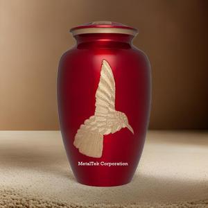 โถใส่เถ้ากระดูกทองเหลืองแบบคลาสสิกสลักรูปนกสีทอง - Product Image 5