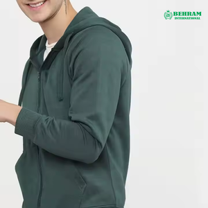 Men's Winter Zip Hoodies High Quality 100% Cotton <b>Sweatshirts</b> Solid Color Thick <b>Plain</b> Dyed Classics Comfortable Breathable Quick - Product Image 6