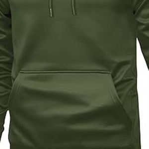 Sudadera con capucha de tela de punto de algodón 100% Unisex de Venta caliente sudaderas con capucha deportivas de patrón sólido impresas personalizadas - Product Image 4