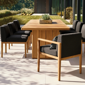 Chaise confortable sans accoudoirs, en bois, avec coussin de style moderne, idéale pour la terrasse ou le jardin, en promotion. - Product Image 6