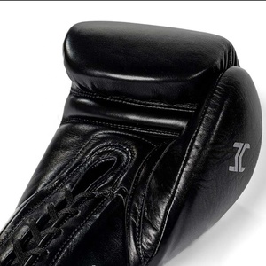 High Quality Adult Leather Professional Boxing <b>Gloves</b> Cowhide Hook Loop Closure <b>Type</b> Customized Logo Design MMA KickBoxing - Product Image 5