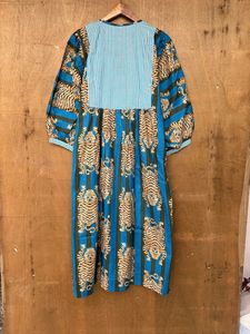 ชุดมินิเดรสผ้าฝ้ายพิมพ์ลายบล็อกสำหรับผู้หญิงชุดเดรสคอลึกพร้อมเชือกผูกโบฮีเมียนสำหรับงานแต่งงานสไตล์โบฮีเมียนโบฮีเมียนฮิปปี้โบฮีเมียนฤดูร้อน - Product Image 5