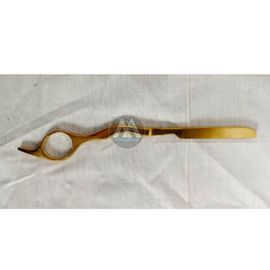 Nueva Navaja de Afeitar MAQNSCO LEAF HANDLE BARBER de Una Sola Hoja con Mango Dorado y Plasma - Product Image 4