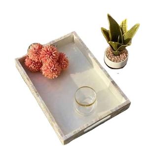 Bandeja de Servicio de Cocina de Tamaño Personalizado, Bandeja Decorativa Hecha a Mano con Incrustaciones de Hueso para Uso Doméstico, por HANNAN HANDICRAFT - Product Image 1