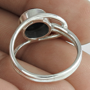 Premium Top Quality Natural Black Onyx Gemstone 925 Sterling Silver Round Shape <b>Chunky</b> <b>Ring</b> Bohemian Handmade Jewelry Suppliers - Product Image 4