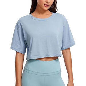 Camisetas Cortas de Moda para Mujer, Estilo Deportivo, para Yoga y Entrenamiento, Talla Grande, Manga Corta, Novedad 2026 - Product Image 3