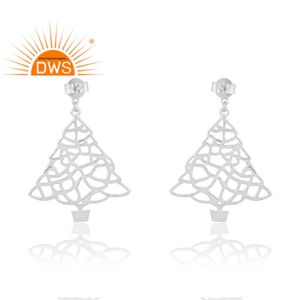 ต่างหูแบบห้อยสีเงินสเตอร์ลิงของ925เครื่องประดับตามสั่งสำหรับเป็นของขวัญสำหรับผู้หญิง - Product Image 2