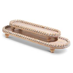 Nouvel arrivage Plateau élégant en incrustation de résine Plateau de service en bois élégant pour la décoration intérieure du salon et de la chambre à coucher pour l'anniversaire de Diwali - Product Image 2