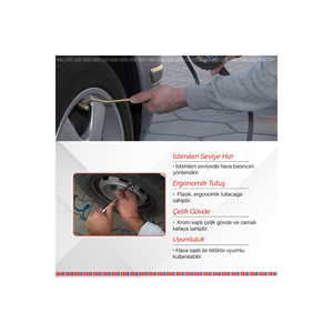 Inflador de Neumáticos con Acoplamiento y Válvula de Aire de Goma - Product Image 1