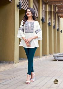 Price Rayon Embroidered Western <b>Top</b> for Ladies Online Sale - Product Image 3