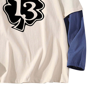 เสื้อยืดแขนยาวสองชั้นสำหรับผู้ชายเสื้อยืดแขนสองชั้นแบบกำหนดเอง - Product Image 4