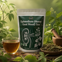 Epimedium Horny Goat Weed Teebeutel für Männliche Leistung, Ausdauer, Energie, Vitalität, Nierenunterstützung, Libido, Vegan, 1,3g, 12 Stück