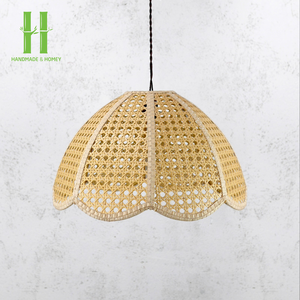 Rattan <b>Bamboo</b> Lampshade Modern Indoor Eco-Friendly Wholesale Pendant <b>Light</b> Hotel Decoration Handicraft Custom Shape Vietnam - Product Image 4