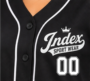 Women's <b>Black</b> V-Neck <b>Short</b> <b>Sleeve</b> Baseball Jersey <b>Cropped</b> Button Down <b>Top</b> Letter Number Print Summer - Product Image 5