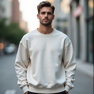 Sudaderas con cremallera 1/4 de alta calidad para hombre, sudaderas de algodón y poliéster transpirables de manga larga de gran tamaño para hombre - Product Image 3