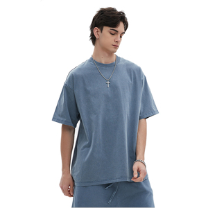 เสื้อยืดโอเวอร์ไซส์สำหรับผู้ชายเสื้อยืดวินเทจลายกราฟิกแบบกำหนดเองผ้าคอตตอนสีเรียบแบบธรรมดาสีขาว - Product Image 1