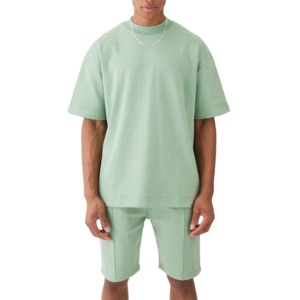 Ensemble de survêtement d'été personnalisé 2 pièces pour homme : T-shirt imprimé à manches courtes et short assorti - Product Image 1