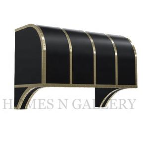 Gran Campana Extractora de Acero Inoxidable Negra Personalizada para Restaurante, Montada en la Pared con Correas de Latón y Cubierta Remachada - Product Image 4