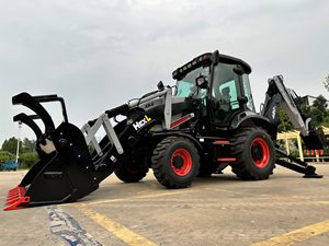รถตักล้อยางแบบสกิดสเตียร์ HexL 420X มินิโหลดเดอร์ รถแทรกเตอร์ตักดิน รถตักหน้า รถตักหลัง รับน้ำหนักได้ 45 ตัน ปั๊มไฮดรอลิก Kawasaki เครื่องยนต์ Cummins - Product Image 1
