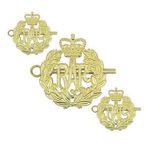 AGC Metal 2024 Badges de casquette brodés de haute qualité personnalisés or et argent quantité en vrac perlée à coudre pour une utilisation cérémonielle - Product Image 4