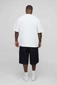 T-shirt pour homme surdimensionné à logo de voiture brodé, design personnalisé, motif floral personnalisé de qualité supérieure, 100% coton, 220 GSM, long - Product Image 2