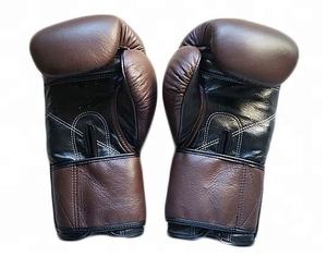 Guantes de boxeo profesionales ganadores OEM Guantes de boxeo gemelos Cuero genuino MMA Muay Thai Kick Boxing Guantes Cuero de vaca - Product Image 2