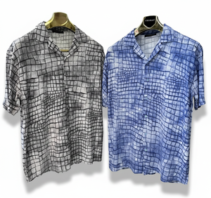 Camisa de Manga Corta para Hombre con Estampado Floral, Corte Holgado, Tela Satén Ecológica, Estilo Casual de Verano, Atuendo para Vacaciones - Product Image 3