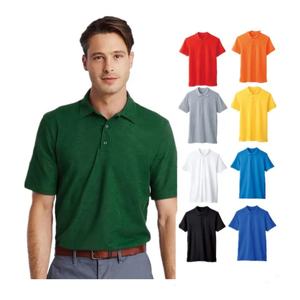 Venta al por mayor de fábrica 100% algodón 220 Gsm en blanco liso transpirable hombres Golf Polo camiseta para hombres - Product Image 1
