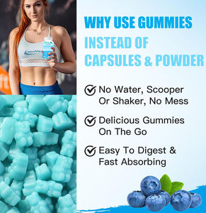 Complément pré-entraînement Nutrition sportive Créatine monohydrate Gummies saveur myrtille pour la force musculaire et le développement musculaire - Product Image 5